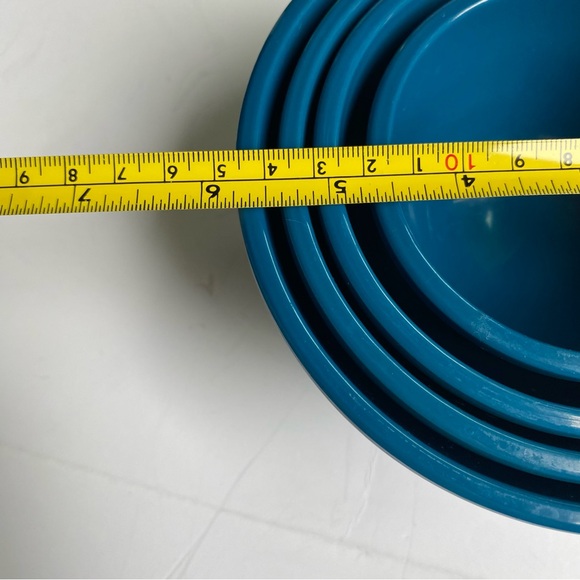 TarHong Melamine Bowls Set Of 4 Turquoise Aqua Blue 5.75” Tar Hong Nesting - Picture 11 of 16